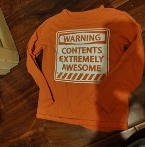 Orange Kids Long Sleeve Shirt